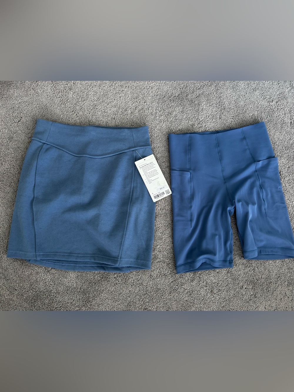 Lululemon Scuba HR Mini Skirt + aerie offline bike shorts